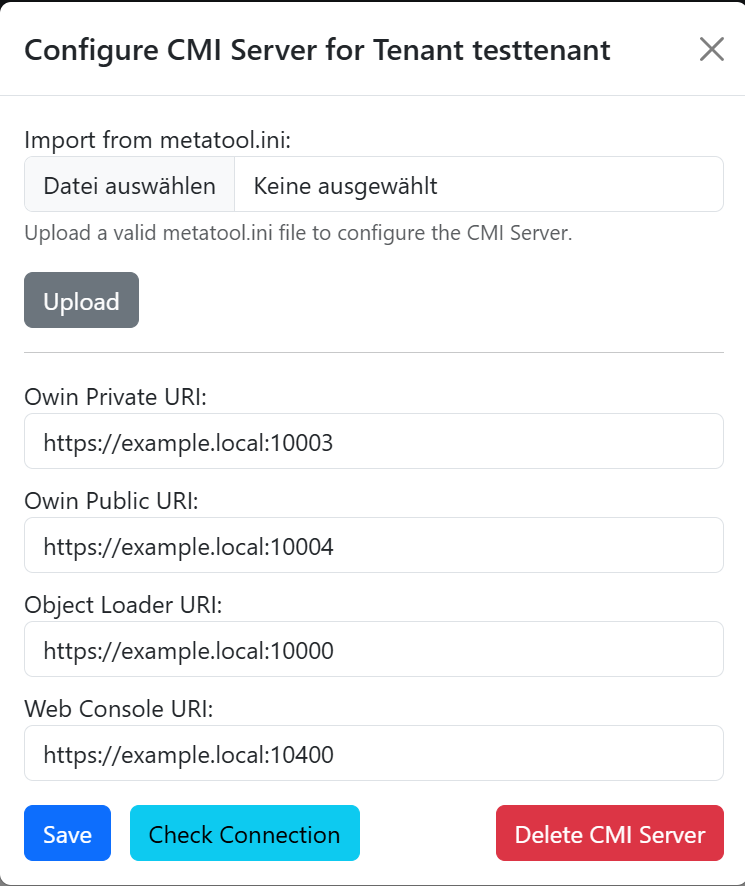 Connector Settings