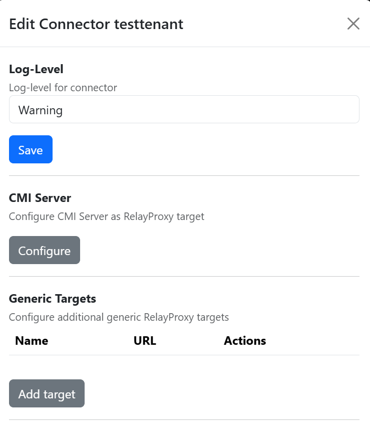 Connector Settings