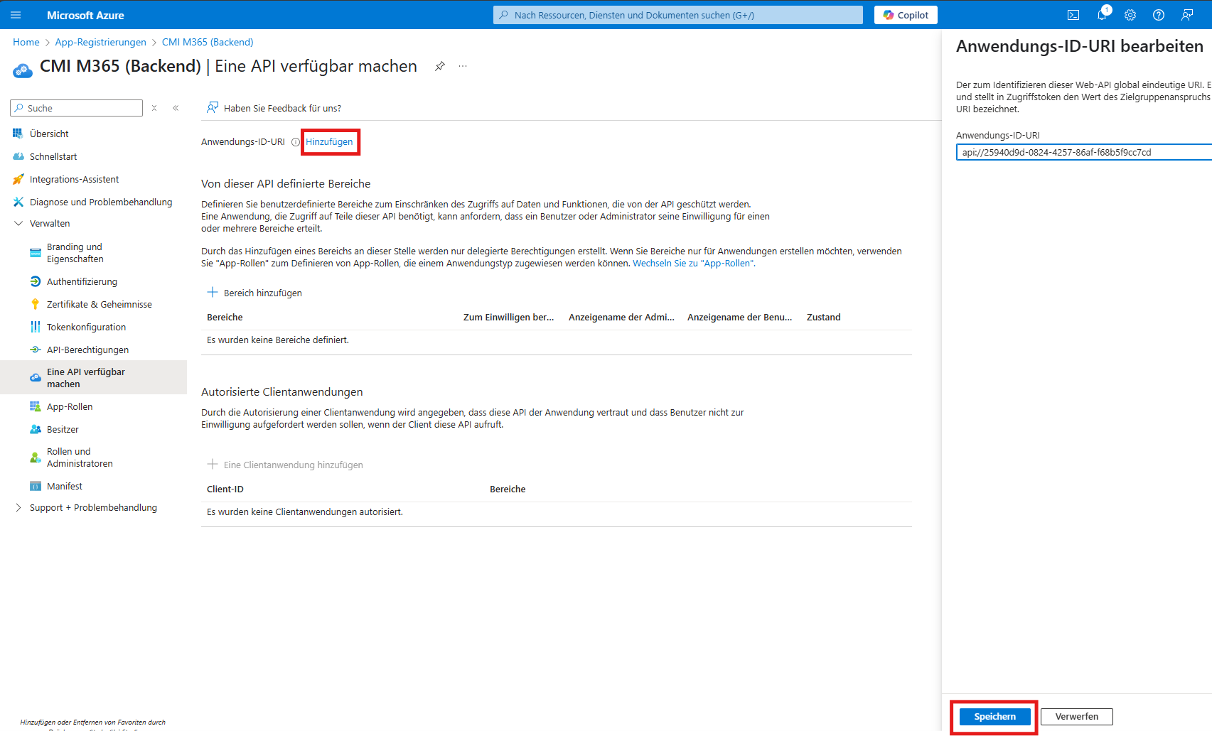 API verfügbar machen