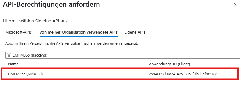 Backend API hinzufügen