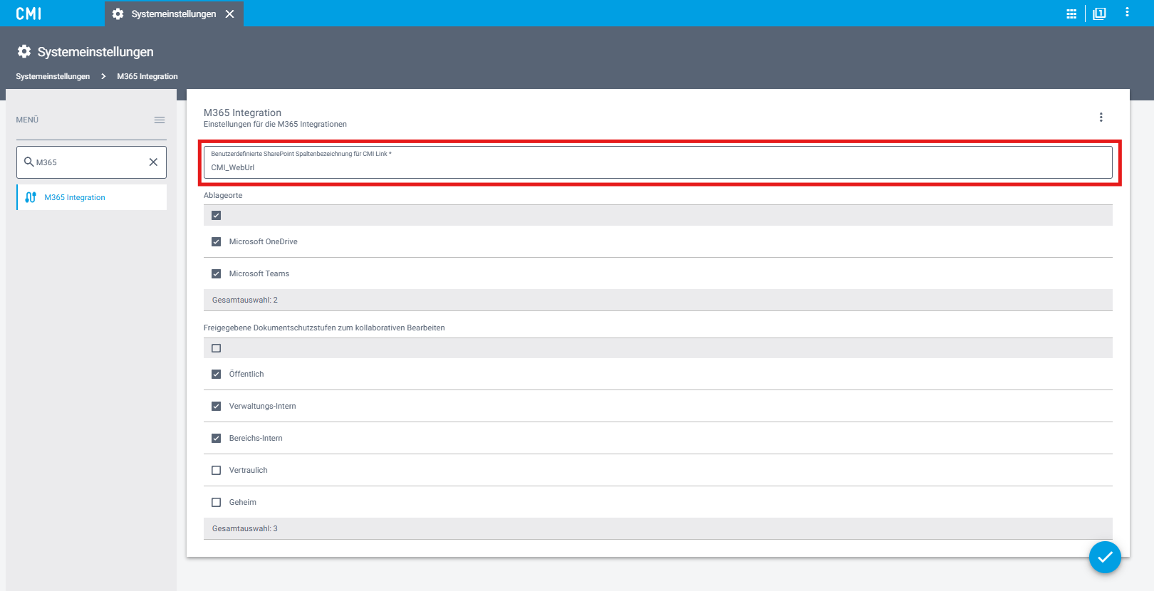 Spalte konfigurieren