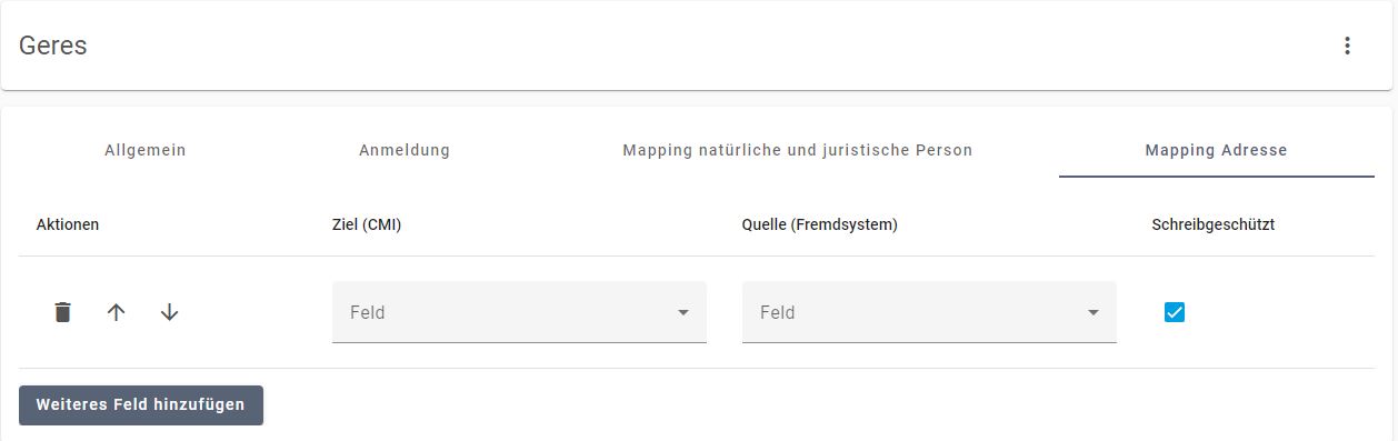 Mapping Adresse