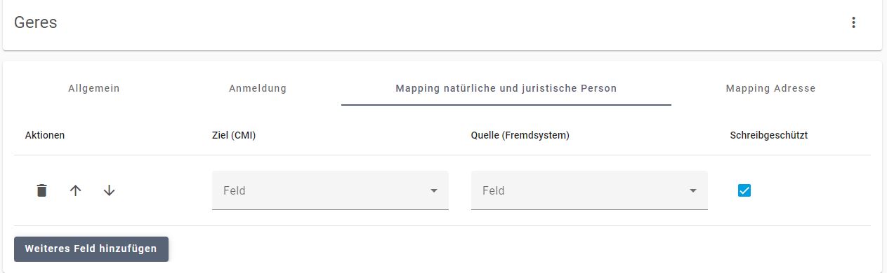 Mapping natürliche und juristische Person