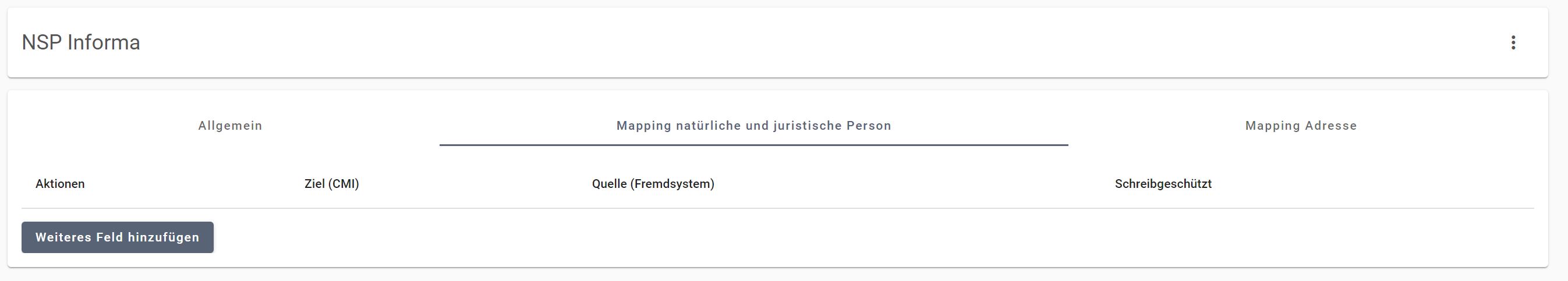 Mapping natürliche und juristische Person