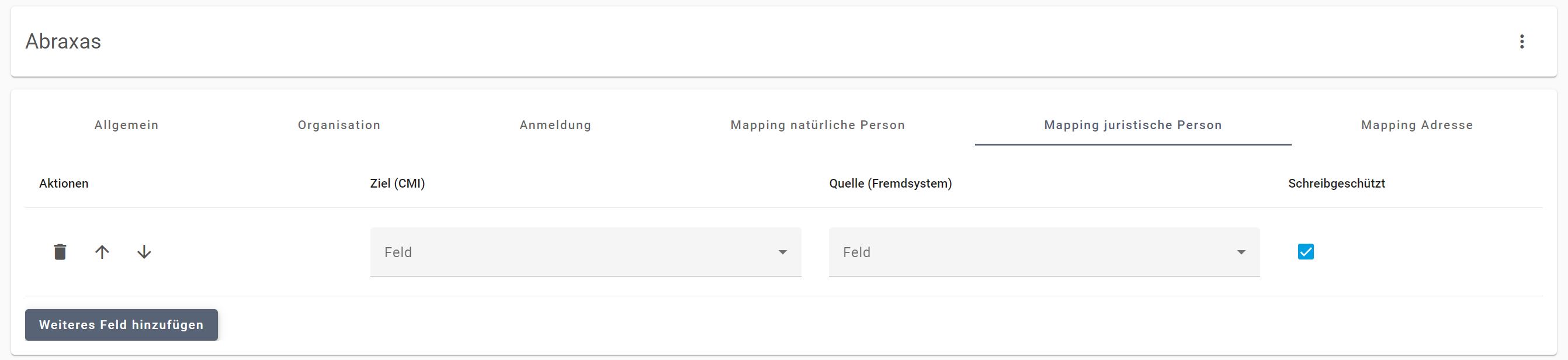 Mapping juristische Person