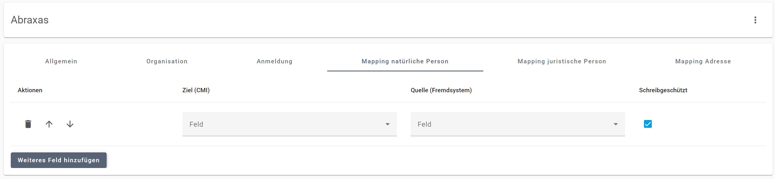 Mapping natürliche Person